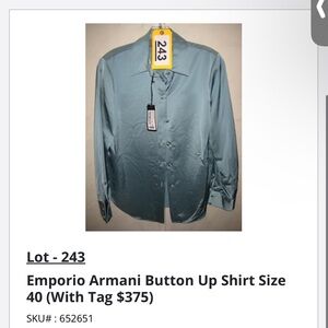 Emporio Armani Men's Teal Dress Shirt